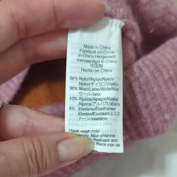 Madewell Gladwell Balloon-Sleeve Pullover Sweater, Color Heather Mulberry Sz XS - Picture 11 of 16